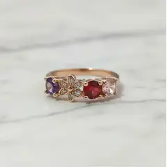 VERAMOREST - Anillo Aurora Boreal Multicolor