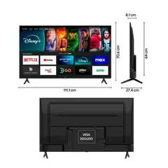 KALLEY - TV 50 Pulgadas 50SB300 4K UHD Smart TV Linux Imagen nítida y simple conectividad