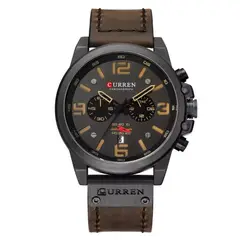 CURREN - Reloj 8314 Cronógrafo En Cuero Para Hombre Marron