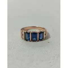 VERAMOREST - Anillo Noche Azul Con Baño De Oro Dorado