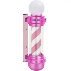 MOBLIHOUSE - Cilindro Luminoso Rosado Para Barbería Toque Moderno 60cm