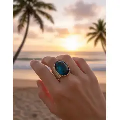 VERAMOREST - Anillo Esencia Marina Con Baño De Plata