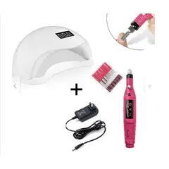 GENERICO - Lampara Secado De Uñas Uv Led 48w + Kit Pulidor De Uñas (0)