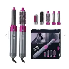 GENERICO - Cepillo Secador Multifuncional 5 En 1 Y Cepillo Alisador