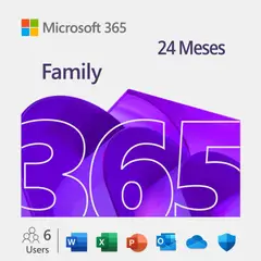 MICROSOFT - Licencia Office 365 Familia PIN 24 Meses 6 Usuarios 30 Dispositivo KEY