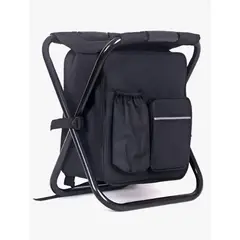 GENERICO - Banco Silla Hielera Portatil 3 En 1 Camping Playa Negro