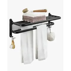 GENERICO - Toallero Hotelero En Acero Inoxidable Atikus Negro