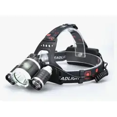 GENERICO - Linterna Minera Led Cabeza 1000 Lumens Recargable Usb Linterna Negro