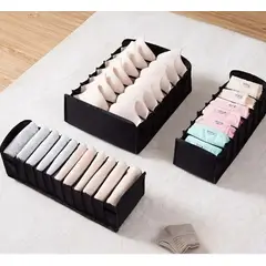 GENERICO - Caja Organizadora Plegable Multiusos con Separadores Tela Resistente