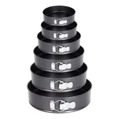 GENERICO - Set Moldes Desmontables Para Tortas X6 Antiadherentes