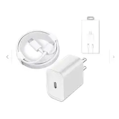 GENERICO - CARGADOR COMPATIBLE IPHONE + CABLE TIPO C - CARGA RÁPIDA 25W