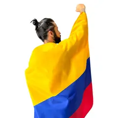 GENERICO - Bandera Colombia Capa 150x90cm Con Mangas Grande Países