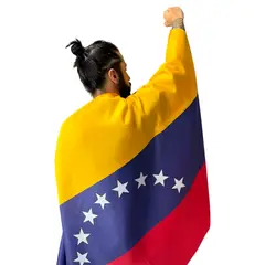 GENERICO - Bandera Colombia CAPA 150x90cm Con Mangas Grande Países