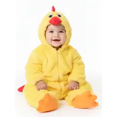 BABY KDS - Disfraz Bebe Pollito Amarillo Enterizo