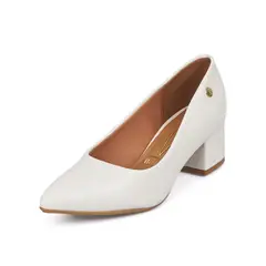 VIZZANO - Tacon Medio Cuadrado Blanco-Marfil