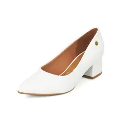 VIZZANO - Tacon Medio Cuadrado Blanco