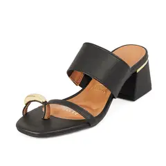 VIZZANO - Sandalia Tacon Medio Mule Negro