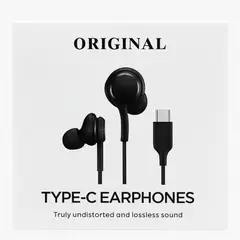 GENERICO - Auriculares Tipo C con Sonido de Alta Fidelidad (Negro)