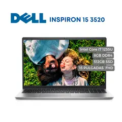 DELL - Portatil Inspiron 15 3520 Intel Core I7 1255U, 8GB DDR4, 512GB SSD, 15.6" FHD
