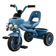 KIDSHOP - Triciclo Tipo Moto Para Niños Montable Luces 6032-AZ