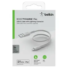 BELKIN - Cable Cargador USB tipo A a USB Tipo C Carga Rapida 15cm Blanco