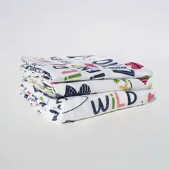 STANZIA HOME - Juego de Sabana Mundo Dino para niños - Cama Doble - 140