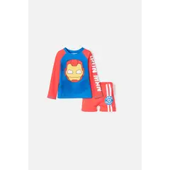 MARVEL - Conjunto de baño de Ironman multicolor para niño 2T a 5T