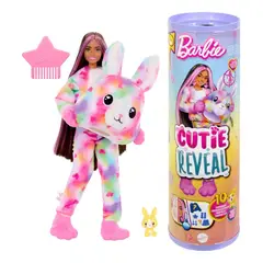 BARBIE - Cutie Reveal Color Wow Conejito Muñeca Y Accesorios