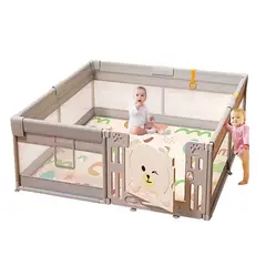 GENERICO - Corral Juegos Para Niños 180cm X 2mts + Tapete + 60 Pelotas