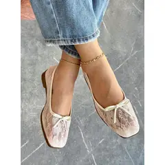 BALLERINA - Baleta Dama Bailarina Maya Mujer Bordada- Beige