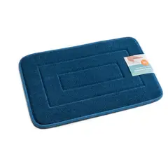 URUYEN - Alfombra Baño 43X61 cm Memory Foam Color Azul Marino Marca