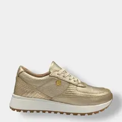 CALZADO BONT - Tenis Dorado Mujer En CUERO Deportivo Bont Catania