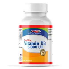 HEALTHY AMERICA - Vitamina D3 5000UI 100 Softgels