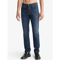 CALVIN KLEIN - Jeans azul slim de algodón con diseño clásico