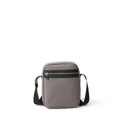 CALVIN KLEIN - Bolso gris cruzado reporter