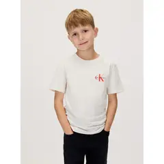 CALVIN KLEIN - Camiseta blanca infantil con monograma