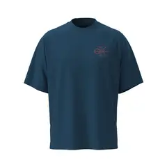 CALVIN KLEIN - Camiseta azul con gráfico de monograma