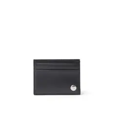 CALVIN KLEIN - Tarjetero negro con monograma circular