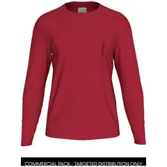 CALVIN KLEIN - Camiseta roja manga larga con logotipo