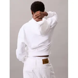 CALVIN KLEIN - Buzo blanco con capota - Archive