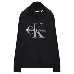 CALVIN KLEIN - Suéter negro con gorro y logo