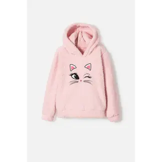 MIC - Buzo de con capucha rosa para niña