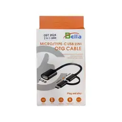 GENERICO - Cable OTG 2 en 1 Tipo-C y Micro USB Bella