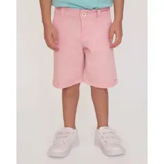 BALLESTA KIDS - BERMUDA DE DRIL NIÑO ROSA