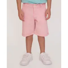 BALLESTA KIDS - BERMUDA DE DRIL NIÑO ROSA