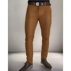 ABC - Pantalon dril licrado para hombre clasico colores drill elegante