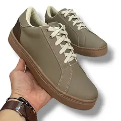 XIAN SHOES - Mocasines cordones hombre cafe claro sintetico 25