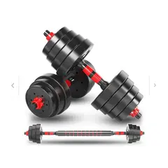 GENERICO - Kit Mancuernas Pesa 40Kg Barra Larga Antideslizante