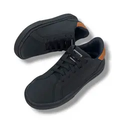 XIAN SHOES - Mocasin cordones hombre negro carnaza muñe miel 25