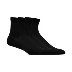 ASICS - Medias Practice Quarter 3P Unisex-Negro